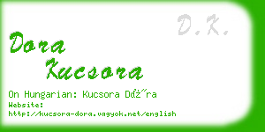 dora kucsora business card